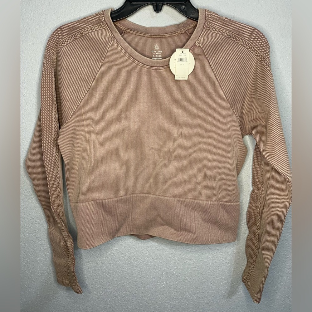 Offline by Aerie ~ Cropped Ribbed Long sleeve NWT